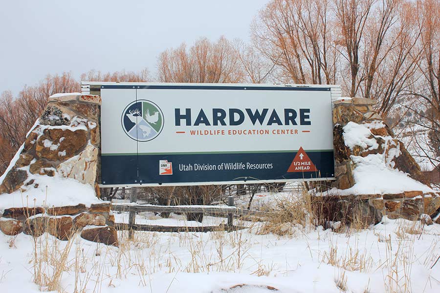 Hardware Wildlife Management Area entrance sign