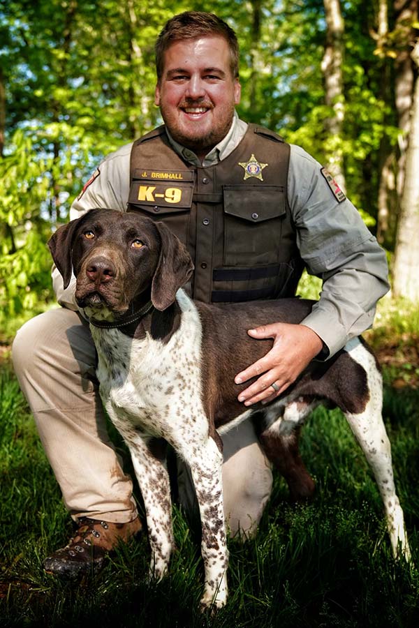 DWR Officer Justin Brimhall and K-9 Cooper