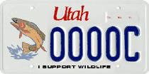 Cutthroat trout license plate